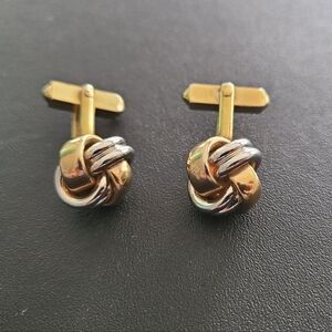 Two-Tone Love Knot Cufflinks